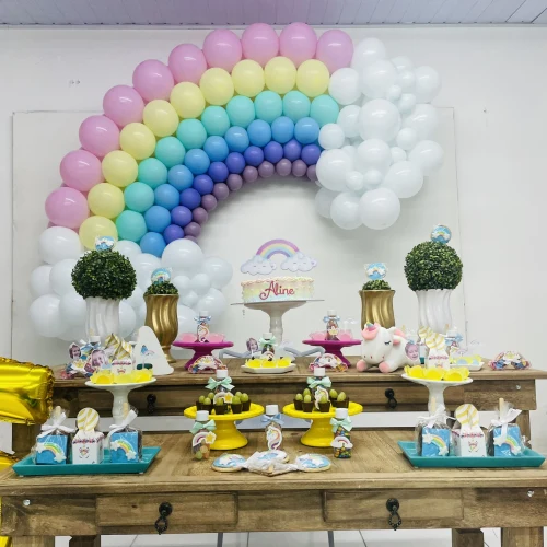 Decoração de festa Arco íris — Festaria