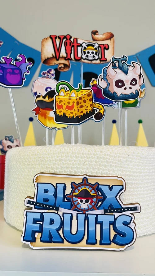 Decoração de festa Blox Fruit — Festaria