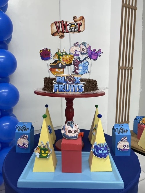 Decoração de festa Blox Fruit — Festaria