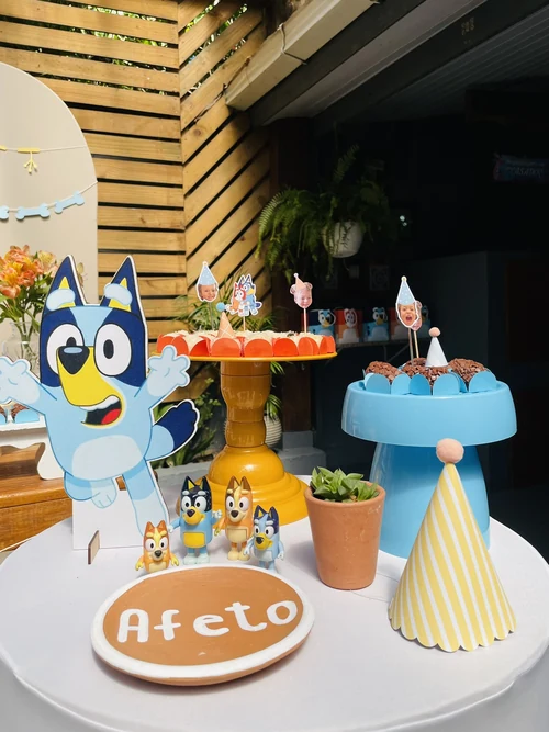 Decoração de festa Bluey e Bingo — Festaria