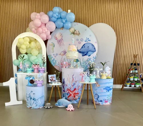 Decoração de festa Fundo do Mar — Festaria