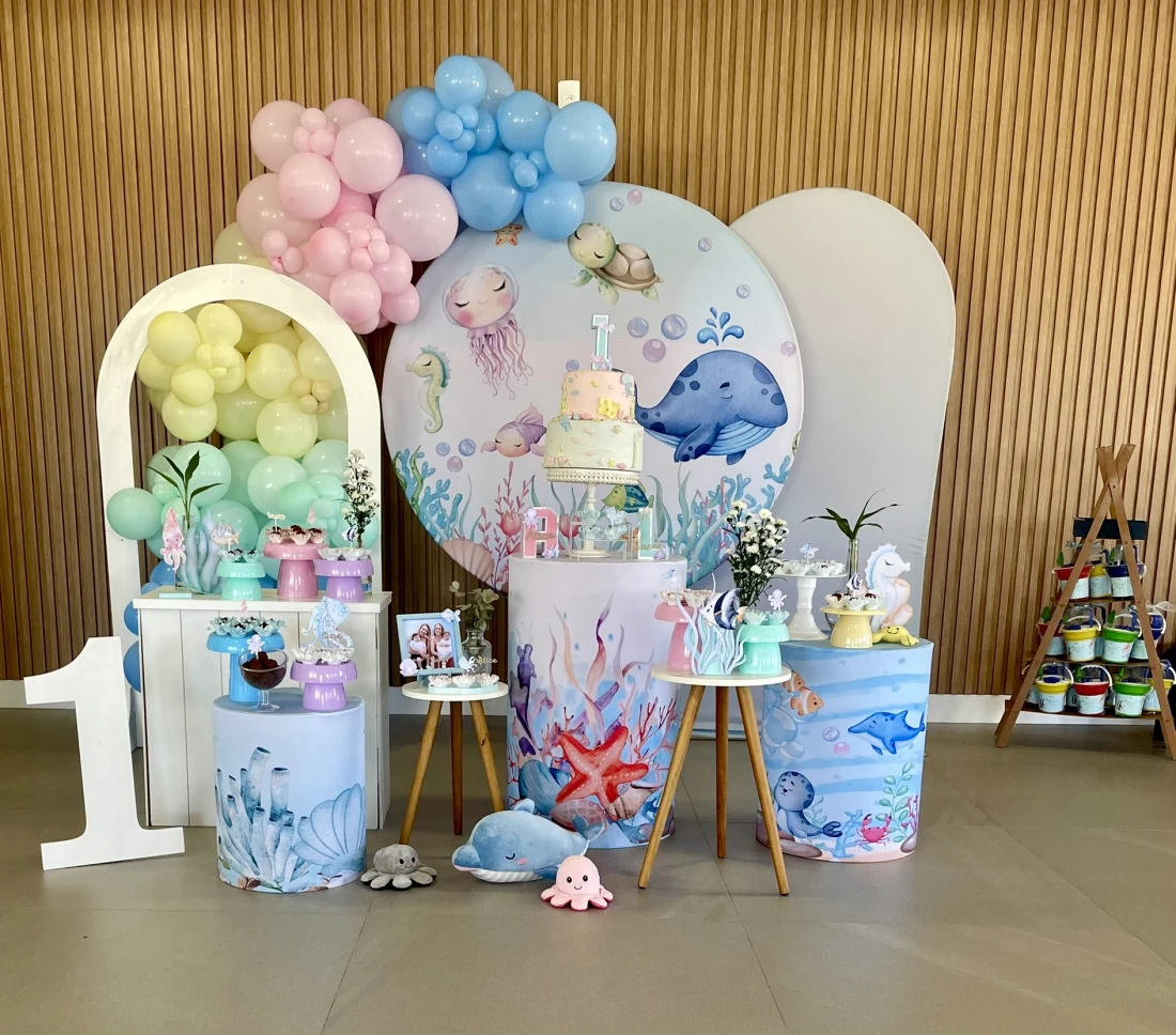 Decoração de festa Fundo do Mar — Festaria