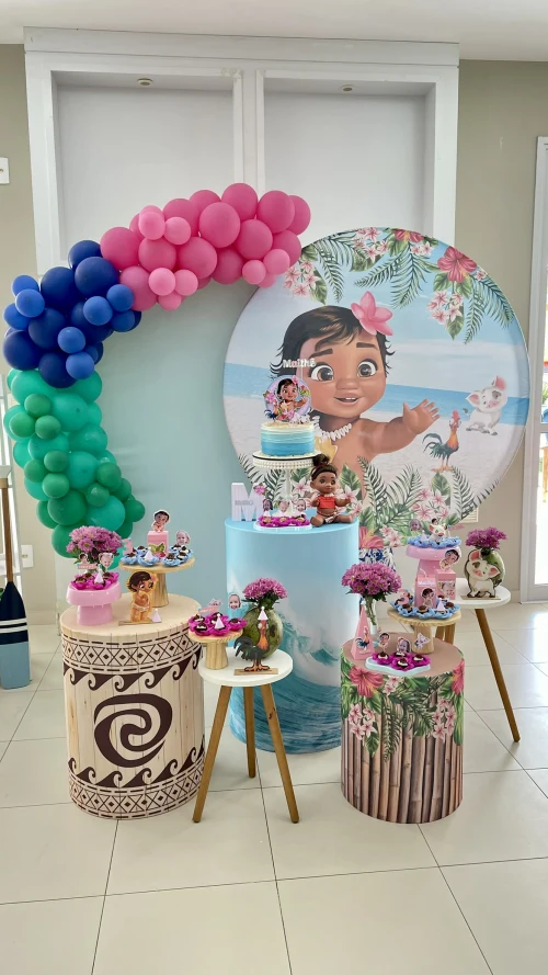 Decoração de festa Moana — Festaria