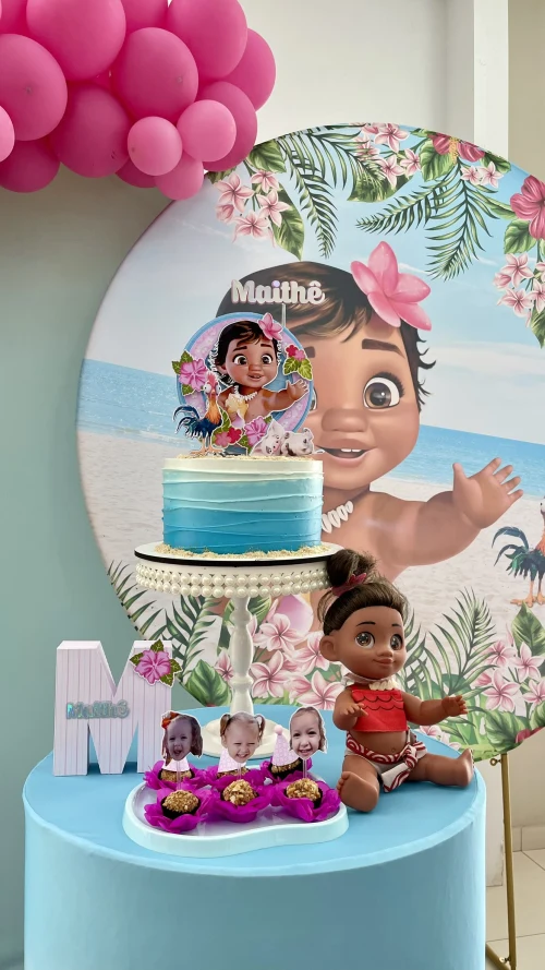 Decoração de festa Moana — Festaria