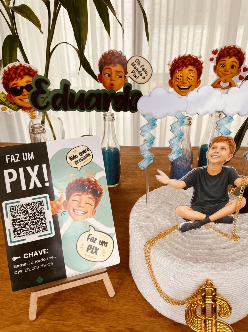 Decoração de festa Pix — Festaria